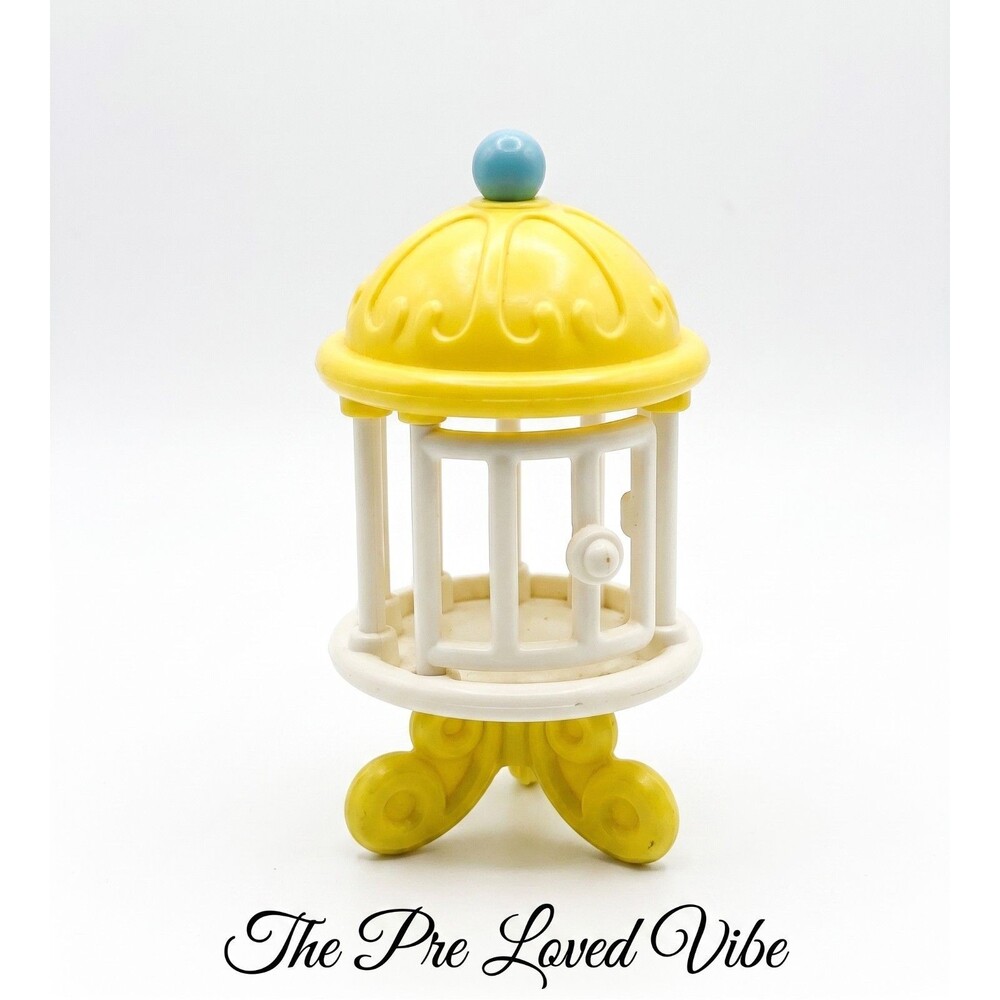 Vintage Smooshees Bird Cage White Yellow Fisher-Price Rare 1987-89